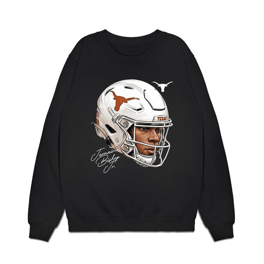 Texas - NCAA Football : Jermaine Bishop Jr - Game Face Premium Crewneck Sweatshirt-0