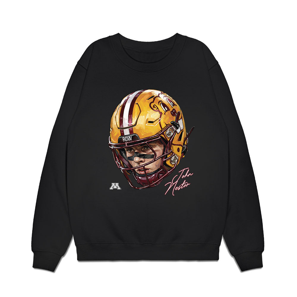 Minnesota - NCAA Football : John Nestor - Game Face Premium Crewneck Sweatshirt-0