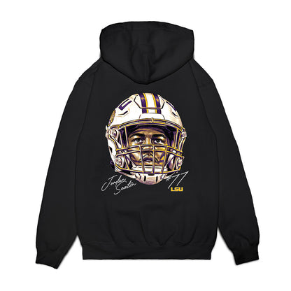 LSU - NCAA Football : Jordan Seaton - Game Face Premium Hooded Sweatshirt-1
