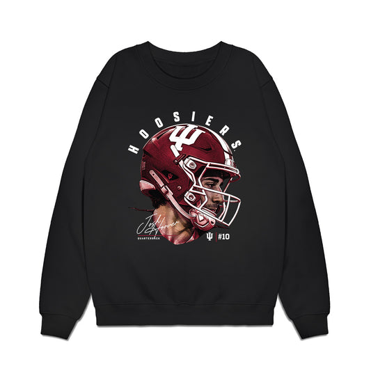 Indiana - NCAA Football : Josh Hoover - Game Face Premium Crewneck Sweatshirt-0
