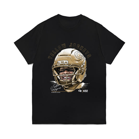 Georgia Tech - NCAA Football : Justice Haynes - Comfort Colors T-Shirt-0