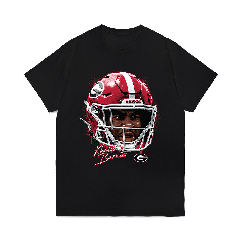 Georgia - NCAA Football : Khalil Barnes - Game Face Comfort Colors T-Shirt-0