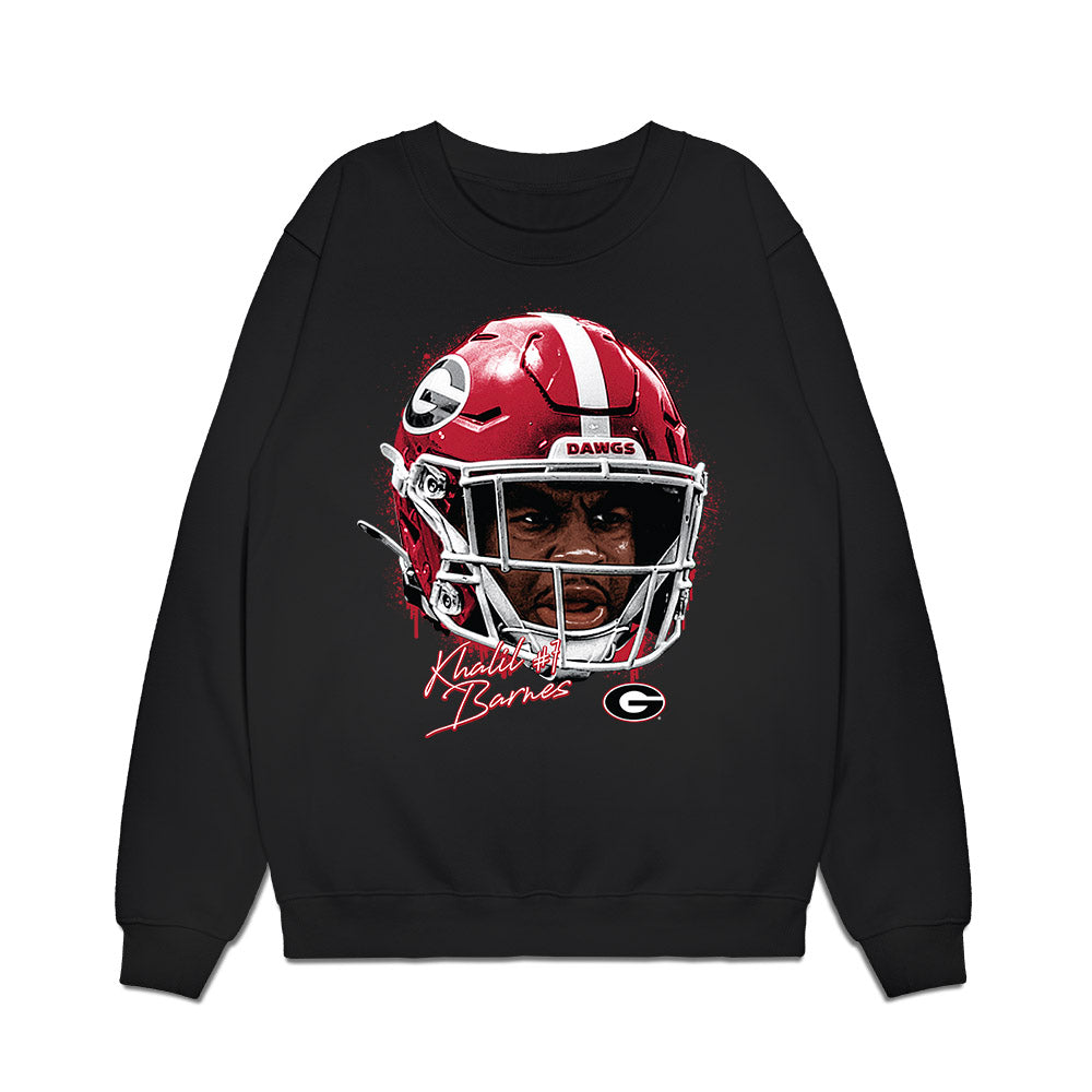 Georgia - NCAA Football : Khalil Barnes - Game Face Premium Crewneck Sweatshirt-0