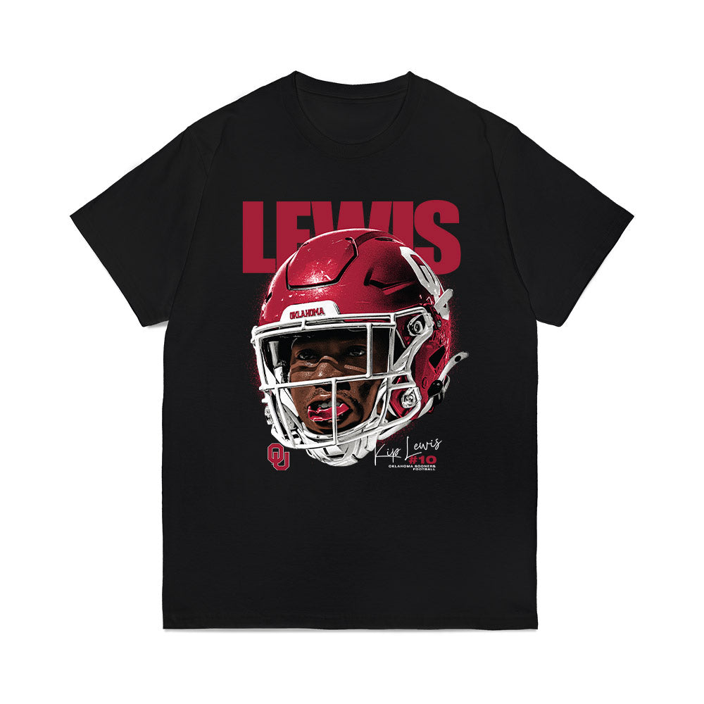 Oklahoma - NCAA Football : Kip Lewis - Game Face Comfort Colors T-Shirt-0