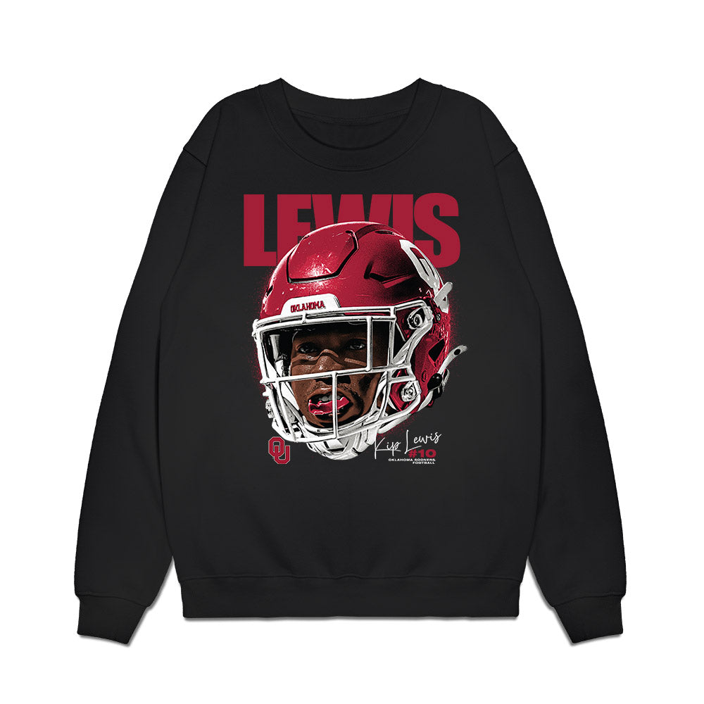 Oklahoma - NCAA Football : Kip Lewis - Game Face Premium Crewneck Sweatshirt-0