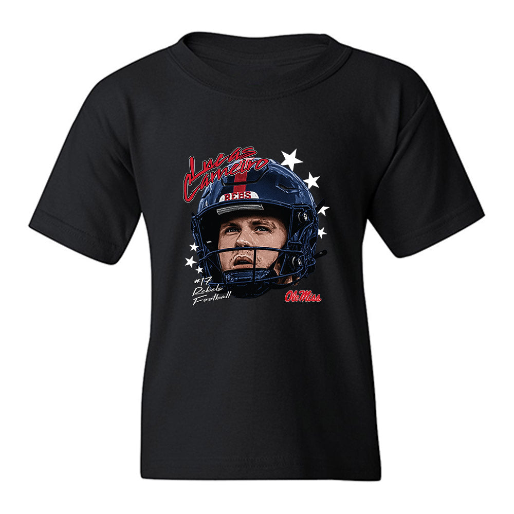 Ole Miss - NCAA Football : Lucas Carneiro - Game Face Youth T-Shirt-0