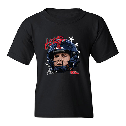 Ole Miss - NCAA Football : Lucas Carneiro - Game Face Youth T-Shirt-0