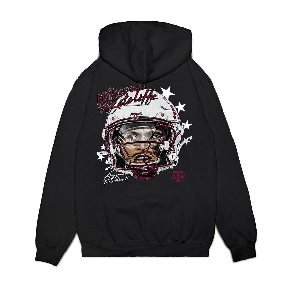 Texas A&M - NCAA Football : Marcus Ratcliffe - Game Face Premium Hooded Sweatshirt-1