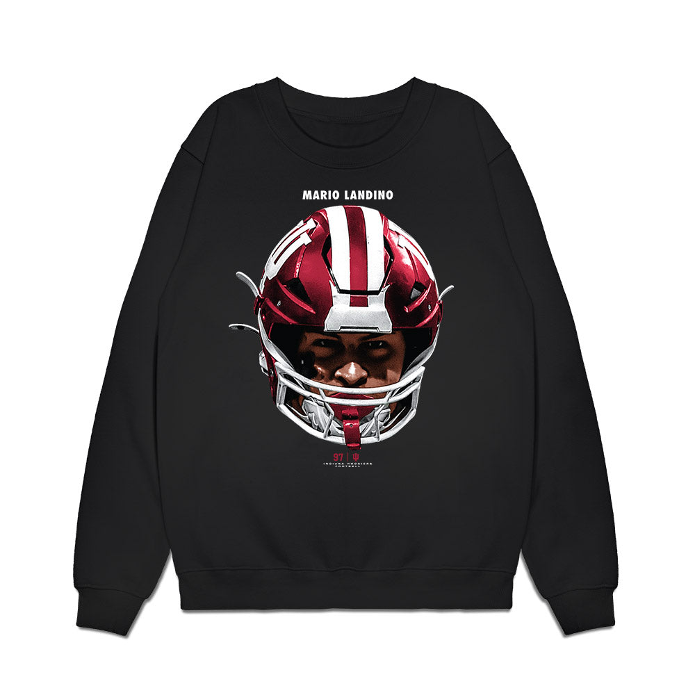 Indiana - NCAA Football : Mario Landino - Game Face Premium Crewneck Sweatshirt-0