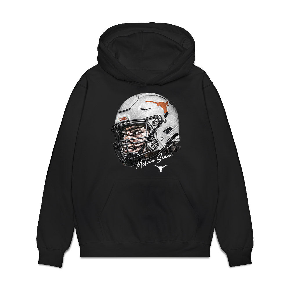 Texas - NCAA Football : Melvin Siani - Game Face Premium Hooded Sweatshirt-0