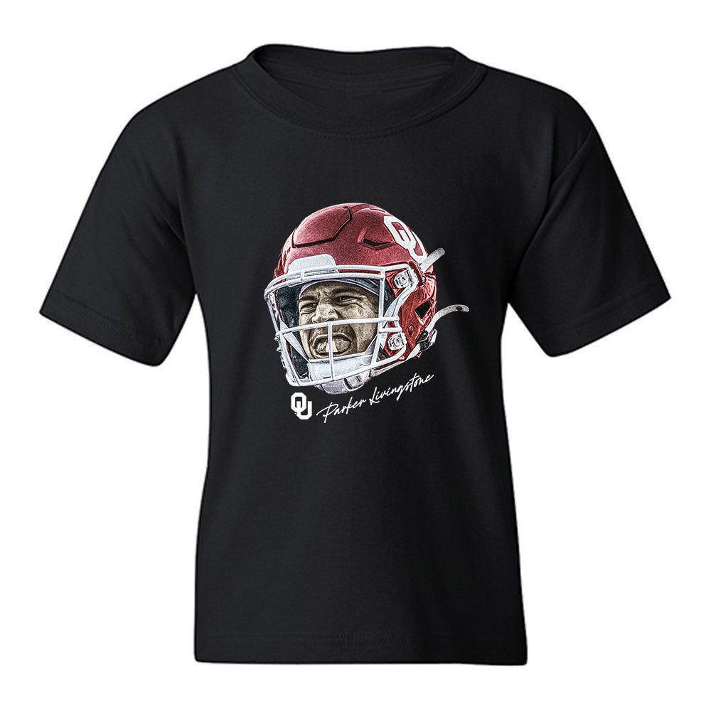 Oklahoma - NCAA Football : Parker Livingstone - Game Face Youth T-Shirt-0