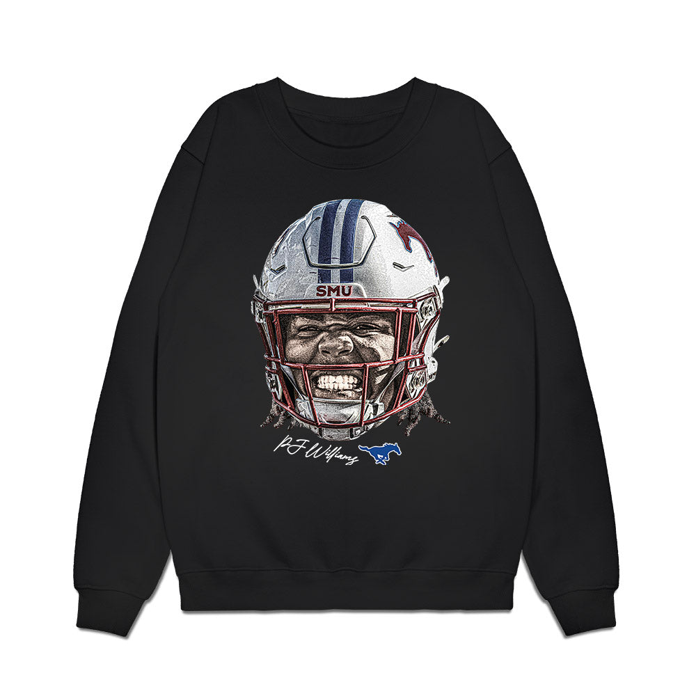 SMU - NCAA Football : Pj Williams - Gameface Premium Crewneck Sweatshirt-0