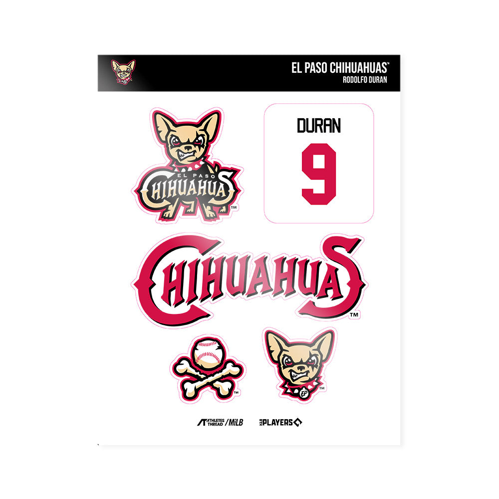 El Paso Chihuahuas - MILB Baseball : Rodolfo Duran - Sticker Sheet-0