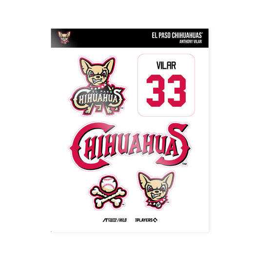 El Paso Chihuahuas - MILB Baseball : Anthony Vilar - Sticker Sheet-0