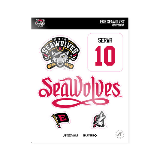 Erie SeaWolves - MILB Baseball : Kenny Serwa - Sticker Sheet-0