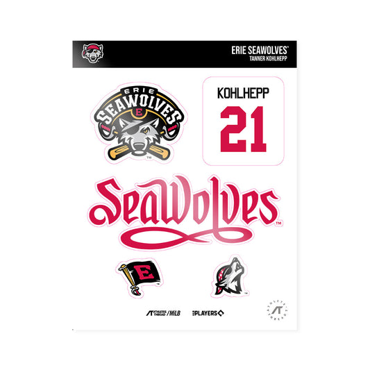 Erie SeaWolves - MILB Baseball : Tanner Kohlhepp - Sticker Sheet-0