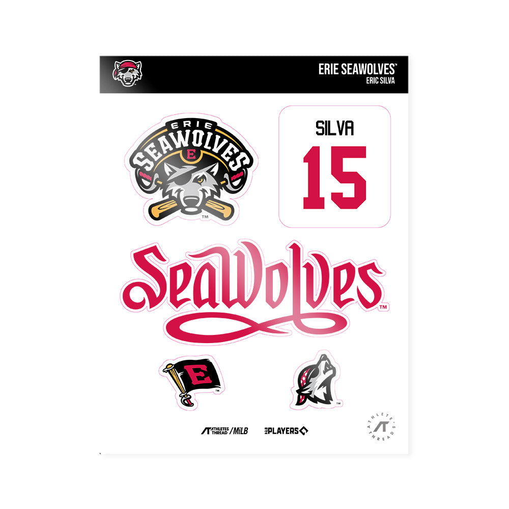 Erie SeaWolves - MILB Baseball : Eric Silva - Sticker Sheet-0