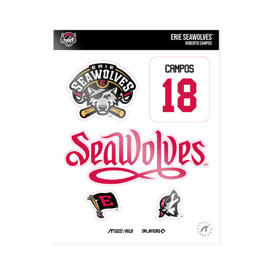 Erie SeaWolves - MILB Baseball : Roberto Campos - Sticker Sheet-0
