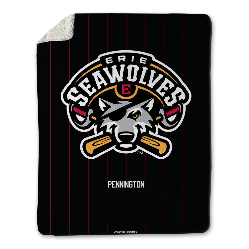 Erie SeaWolves - MILB Baseball : Garrett Pennington - Blanket-0