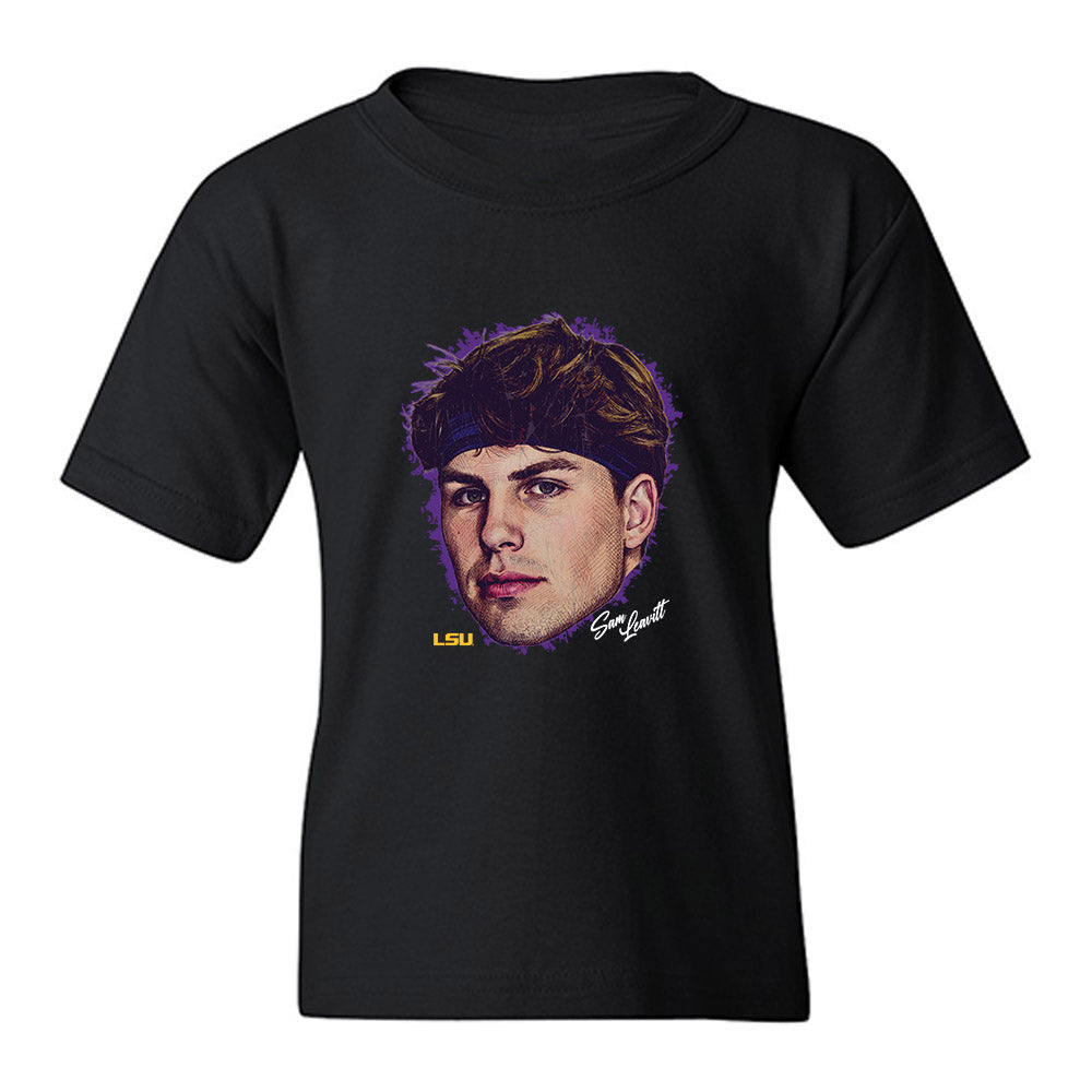 LSU - NCAA Football : Sam Leavitt - Game Face Youth T-Shirt-0
