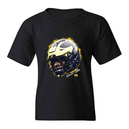Michigan - NCAA Football : Savion Hiter - Game Face Youth T-Shirt-0