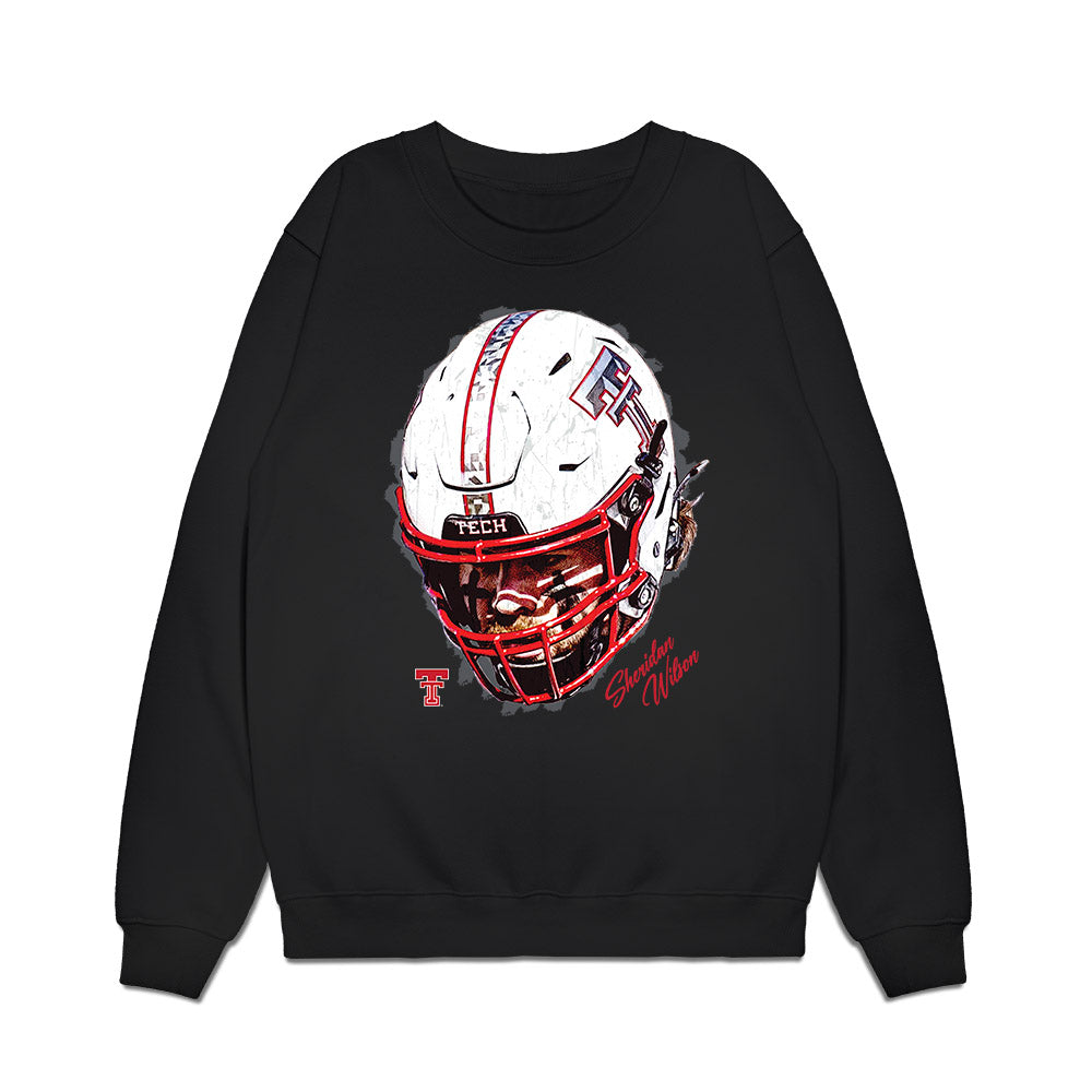 Texas Tech - NCAA Football : Sheridan Wilson - Game Face Premium Crewneck Sweatshirt-0
