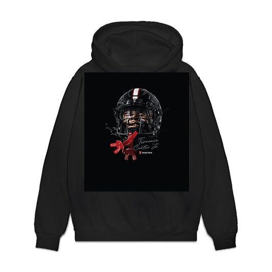 Texas Tech - NCAA Football : Terrance Carter Jr - Game Face Premium Hooded Sweatshirt-0
