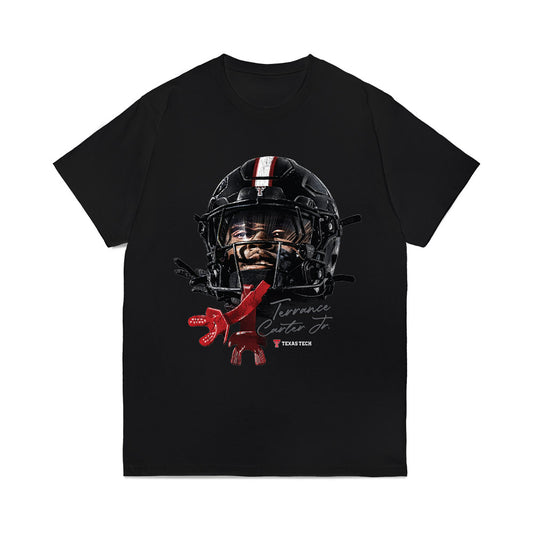 Texas Tech - NCAA Football : Terrance Carter Jr - Game Face Comfort Colors T-Shirt-0