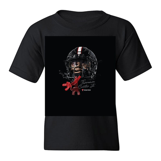 Texas Tech - NCAA Football : Terrance Carter Jr - Game Face Youth T-Shirt-0