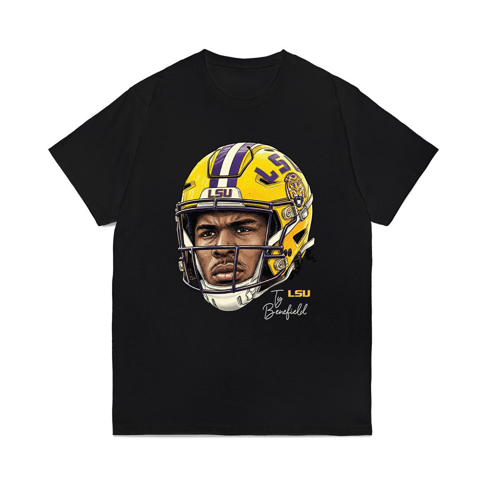 LSU - NCAA Football : Ty Benefield - Game Face Comfort Colors T-Shirt-0
