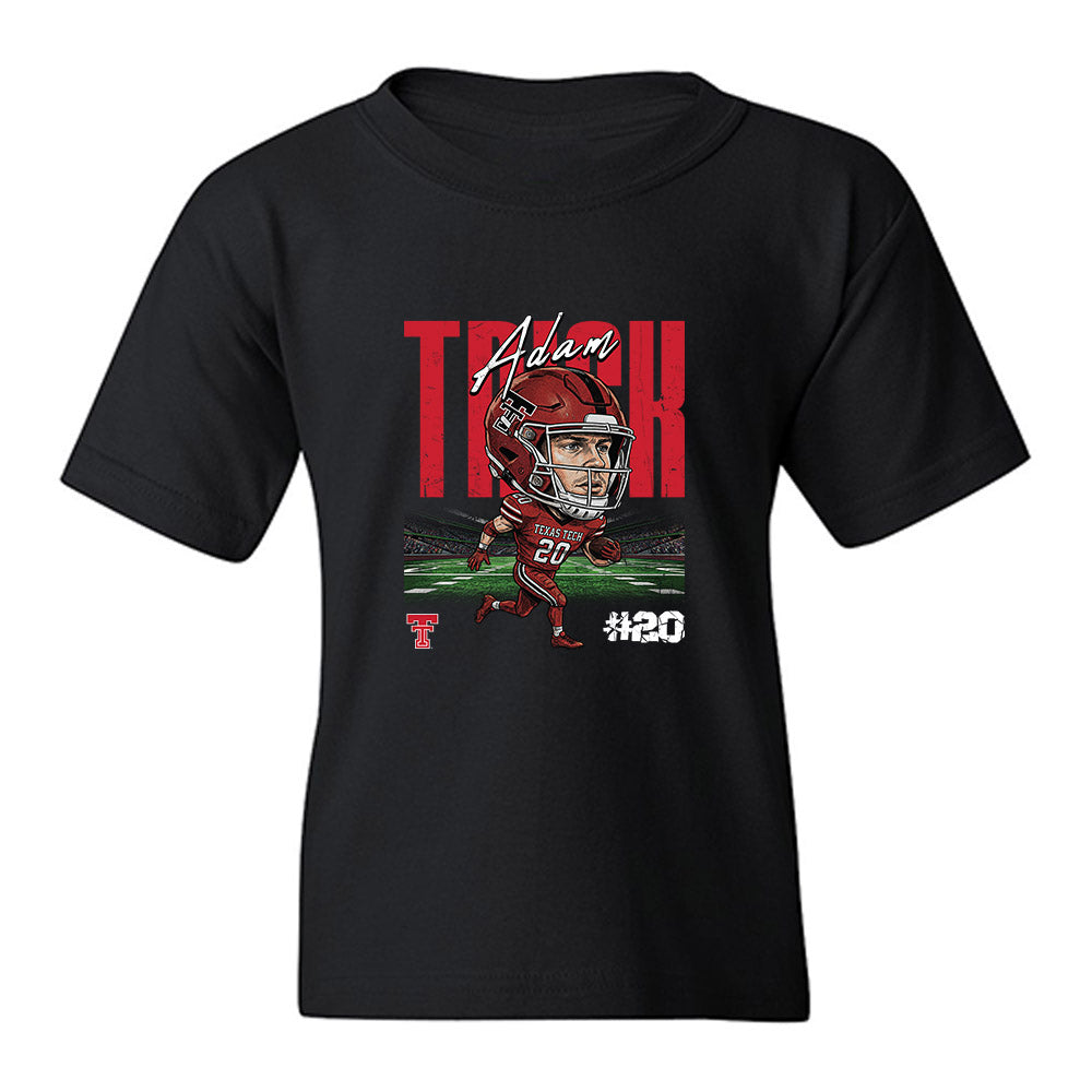 Texas Tech - NCAA Football : Adam Trick - Caricature Youth T-Shirt-0