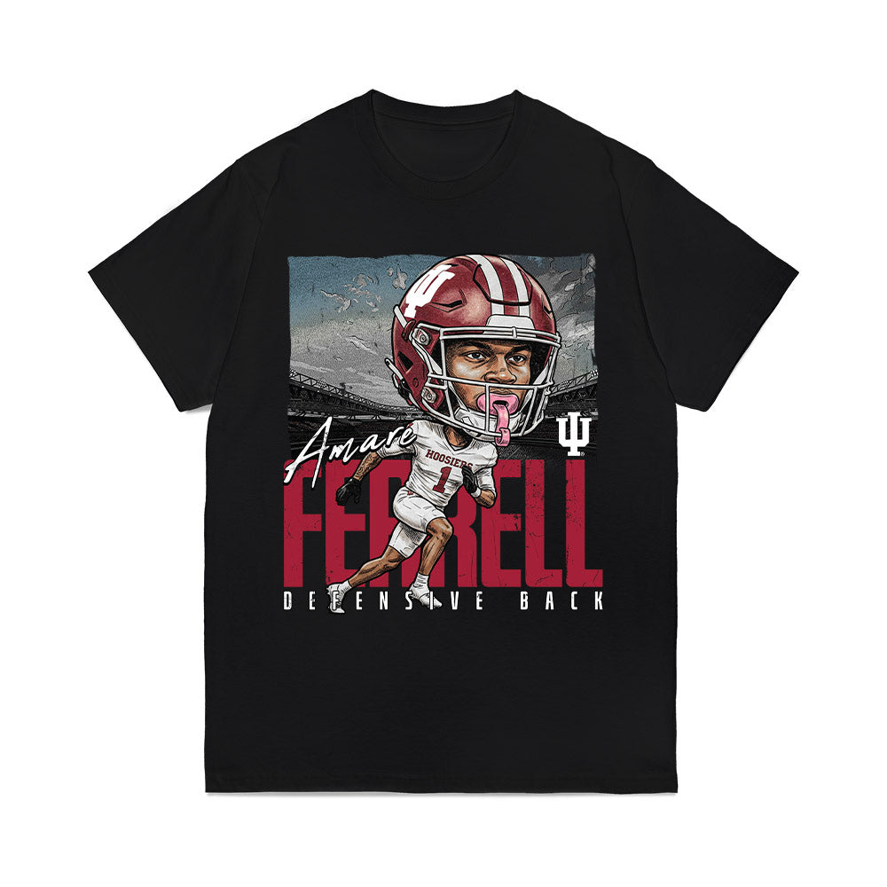 Indiana - NCAA Football : Amare Ferrell - Caricature Comfort Colors T-Shirt-0