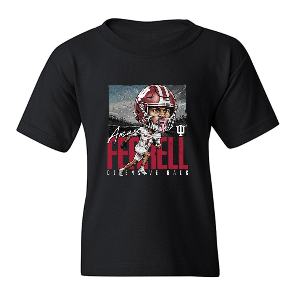 Indiana - NCAA Football : Amare Ferrell - Caricature Youth T-Shirt-0
