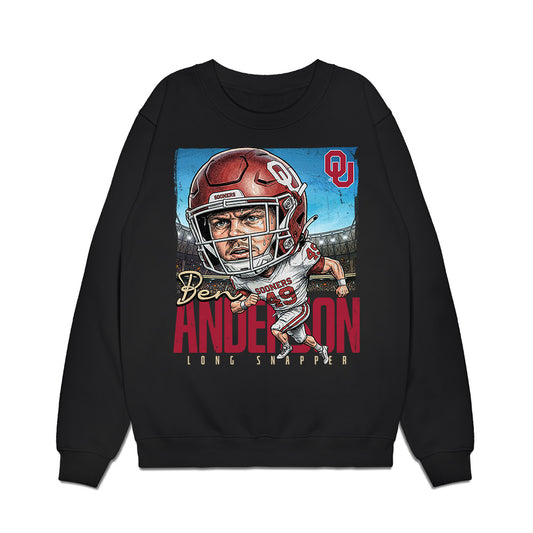 Oklahoma - NCAA Football : Ben Anderson - Caricature Premium Crewneck Sweatshirt-0
