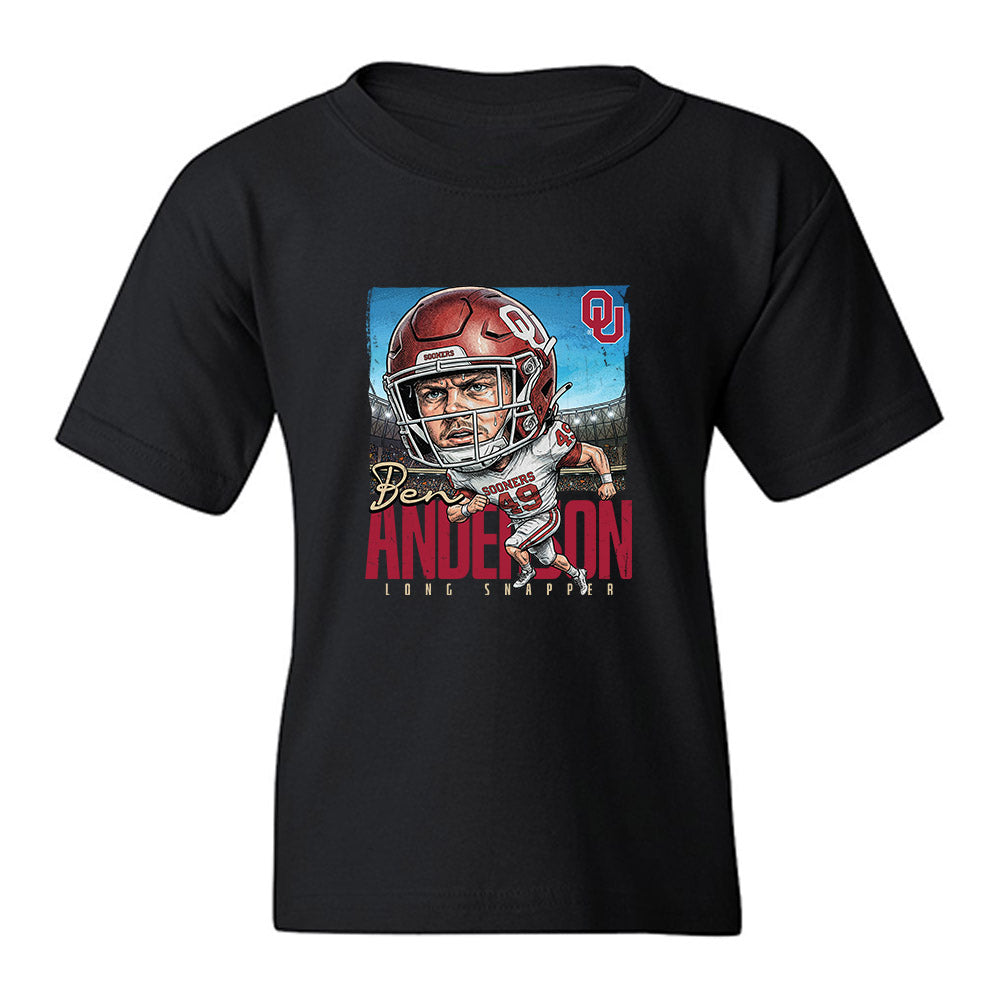 Oklahoma - NCAA Football : Ben Anderson - Caricature Youth T-Shirt-0