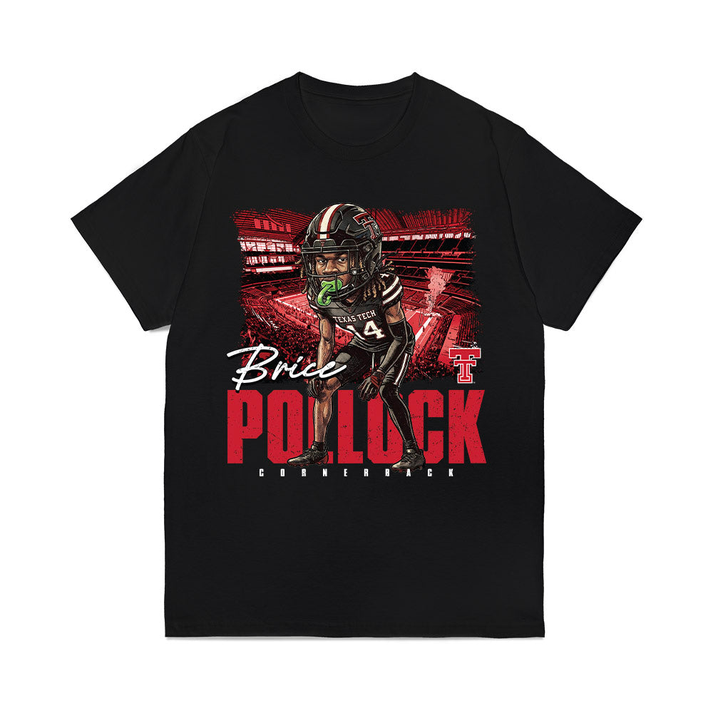 Texas Tech - NCAA Football : Brice Pollock - Bobble Head Comfort Colors T-Shirt-0
