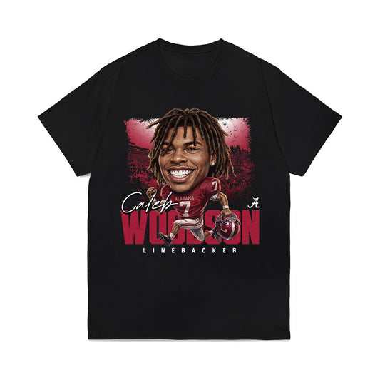 Alabama - NCAA Football : Caleb Woodson - Caricature Comfort Colors T-Shirt-0