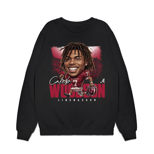 Alabama - NCAA Football : Caleb Woodson - Caricature Premium Crewneck Sweatshirt-0
