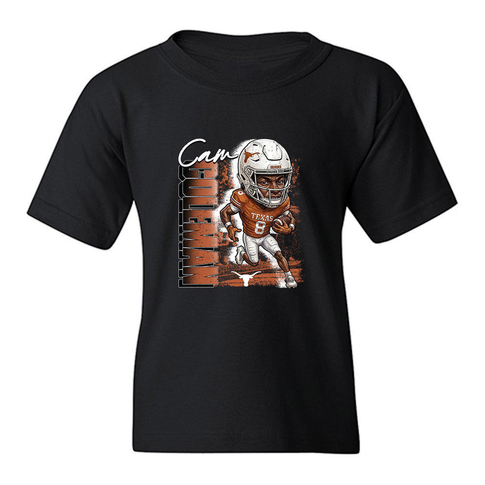Texas - NCAA Football : Cameron Coleman - Caricature Youth T-Shirt-0