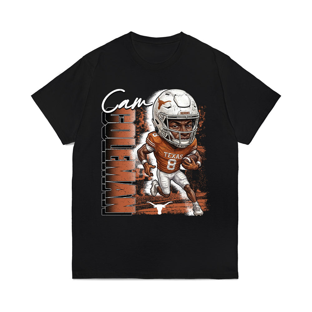 Texas - NCAA Football : Cameron Coleman - Caricature Comfort Colors T-Shirt-0