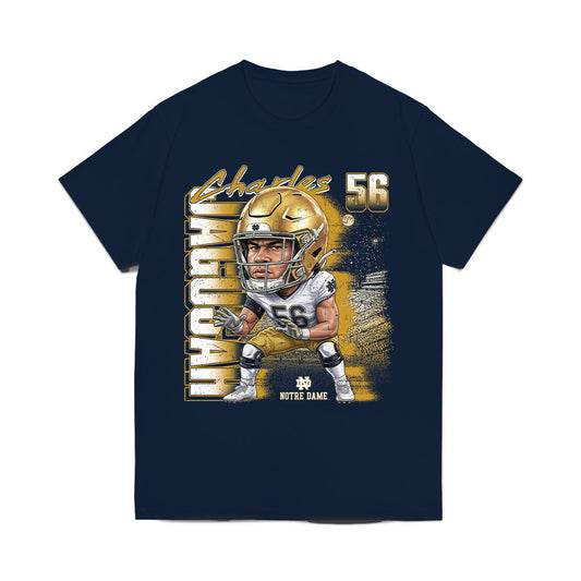 Notre Dame - NCAA Football : Charles Jagusah - Caricature Comfort Colors T-Shirt-0