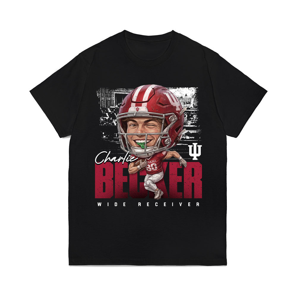 Indiana - NCAA Football : Charlie Becker - Caricature Comfort Colors T-Shirt-0