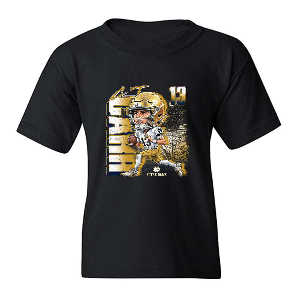 Notre Dame - NCAA Football : CJ Carr - Bobblehead Youth T-Shirt-0