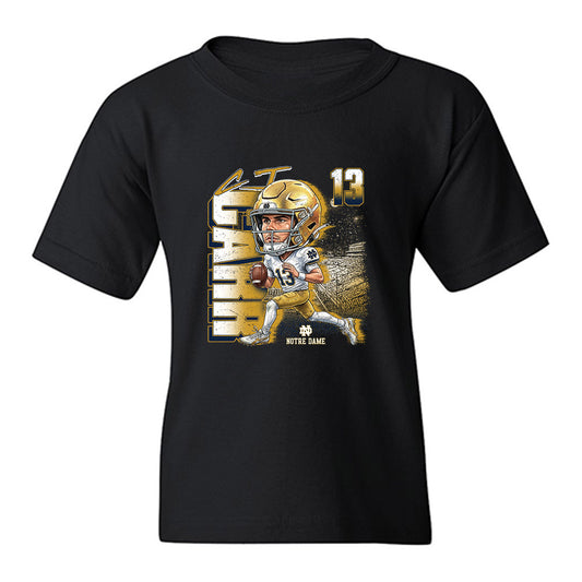 Notre Dame - NCAA Football : CJ Carr - Bobblehead Youth T-Shirt-0