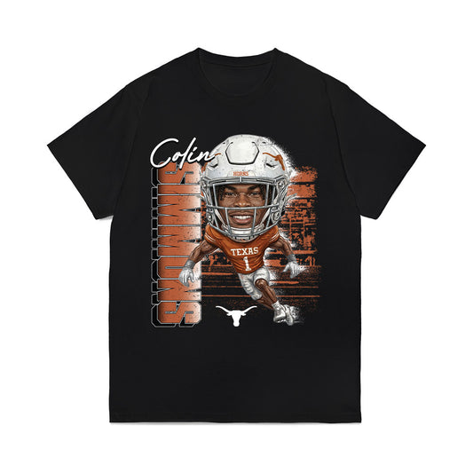 Texas - NCAA Football : Colin Simmons - Caricature Comfort Colors T-Shirt-0