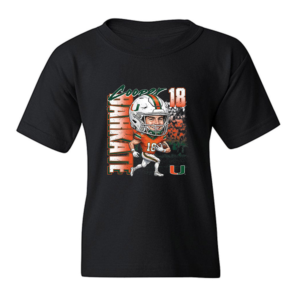 Miami - NCAA Football : Cooper Barkate - Caricature Youth T-Shirt-0