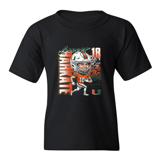 Miami - NCAA Football : Cooper Barkate - Caricature Youth T-Shirt-0