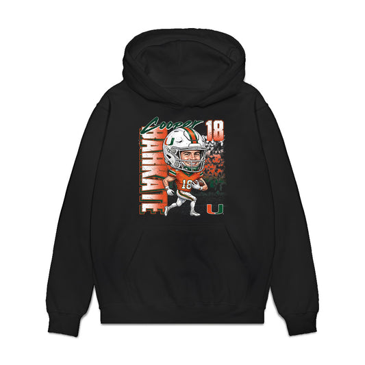 Miami - NCAA Football : Cooper Barkate - Caricature Premium Hooded Sweatshirt-0