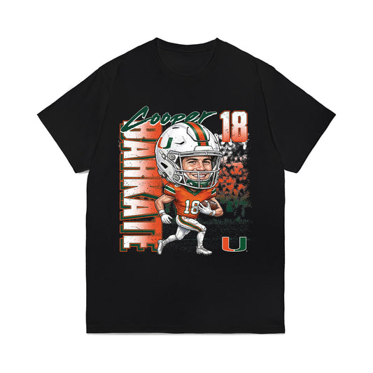 Miami - NCAA Football : Cooper Barkate - Caricature Comfort Colors T-Shirt-0