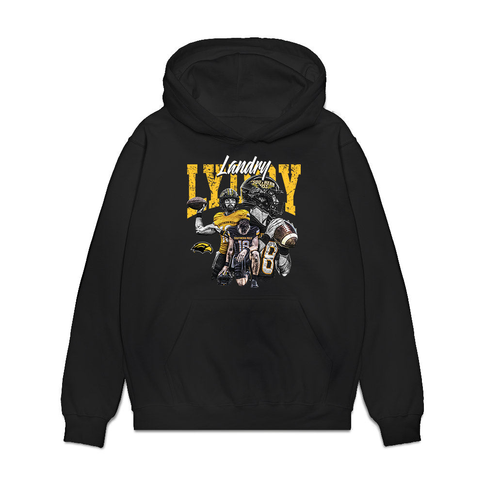 Southern Miss - NCAA Football : Landry Lyddy - Individual Collage Premium Hooded Sweatshirt-0